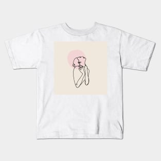 elegance line art Kids T-Shirt